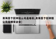 青海首个区块链公司是哪家[青海首个区块链公司是哪家企业]